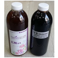 EM 1L + 당밀 1L 친환경 이엠 미생물 액비 비료 EM 발효액 활성액 서진바이오 이앰 (em)