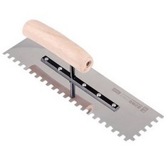 공구하자 타일 흙손 톱니 압착 고대 갈갈이 271mm 7mm, 1개