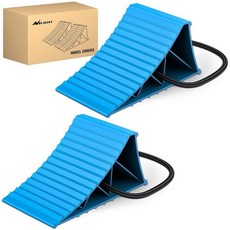 Nilight 휠 초크 자동차 트럭 RV 트레일러 캐러밴 오토바이용 튼튼한 휠 스토퍼 22.1 x 12.2 x 10.7cm(8.75 x 4.8 x 4.2x2.54cm) 2팩