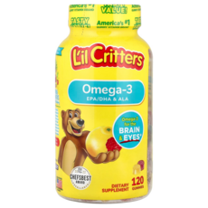 릴크리터스 어린이 오메가 3 DHA 라즈베리 레몬맛 구미, 120정, 1개
