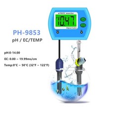 수질 1 산도계 산계 유량계 in 수영장 PH 수질 수족관 미터 다중 2 모니터 파라미터 테스터 EC, 한개옵션0