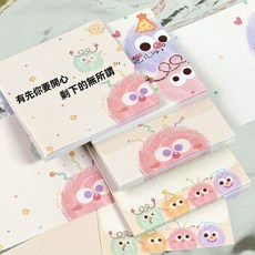 彩色圓球便利貼ins卡通便籤本學生高顏值可愛少女記事有粘性留言, 1個, 隨機1張貼紙【無本子】,僅以上款式a25