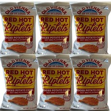 Old Vienna 세인트루이스 - 레드 핫 리플렛 BBQ 맛 리지드 감자 칩 42.5g(1.5온스) 6개 팩115961, Old Vienna 감자칩 올드 비엔나 오브 세인트루이
