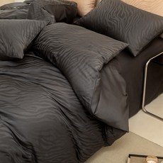 輕奢風100S提花全棉四件套 長絨棉貢緞被套純棉床單 高級感床上用品, 秩序灰,1.2m床三件套-床單款（被套150*2