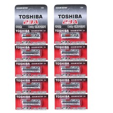 Toshiba 23A Battery A23S A23 GP23AE MN21 23GA 12V 알카라인 (배터리 10개) 208523, Toshiba 23A Battery A23S A23 G