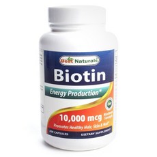 Best Naturals 維他命B7 10000mcg 保健食品膠囊, 200顆, 1罐