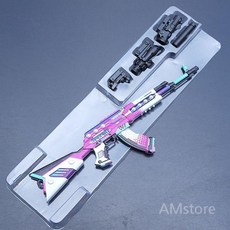 총기 다이캐스트 모형 합금 저격총 소총 24종 AK 에땁 그로자 스칼 브스스 스크스, 21cm/AKM/눈보라, 1개
