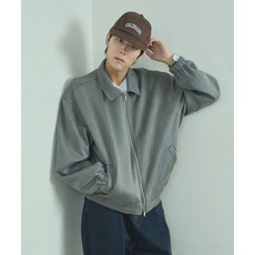 [블랙모먼트] 시그니처 스웨이드 오버핏 재킷 2WAY [그레이]