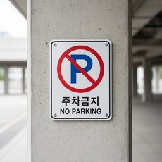 나비쌤 주차금지 안내판, 화이트