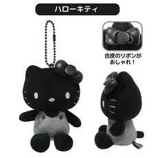 Hello Kitty 合成皮革蝴蝶結造型毛絨掛飾, 1個