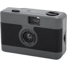 Dpofirs 빈티지 35mm 필름 카메라 재사용 가능한 내장 플래시 수동 초점 28mm f8 렌즈 여행 사진 및 창의적인 촬영용 검정색, Black