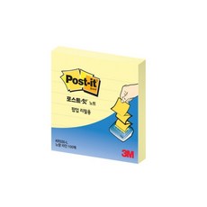 3M 팝업 디스펜서용 리필, 노랑라인, 100매, 1개