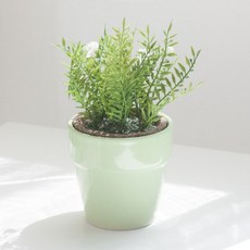 (2+1) 도자기 원형 화분 컬러풀 8x8cm 조화꽃 전용 다육 인테리어 장식 소품 원예 용품 가드닝, 레드