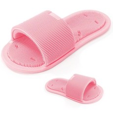 깔끔더하기 발세척 슬리퍼 발바닥 풋브러쉬 매트, 1개, 1개입, 베이비핑크