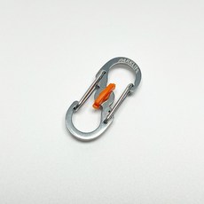 파크라이프 캠핑 마이크로락 초소형 미니 카라비너 S비너 잠금장치 도난방지, 실버