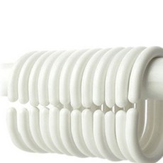 주방 가리개 커텐 C형 커튼링 화이트 12개입 커텐고리, 12개