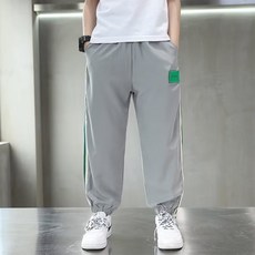 賣場優選童裝 兒童防蚊褲 男童夏季長褲2025新款兒童冰絲防蚊褲大童薄款速幹褲休閒運動褲子