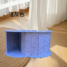 貓窩 四季通用 可拆卸 便攜收納 雙層 簡約時尚寵物窩, 淺灰色, 1個