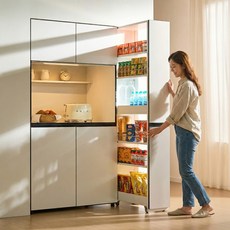 비크 슬라이딩 틈새장 150 주방 수납장 틈새 선반 냉장고장 빌트인장 팬트리장, 200mm