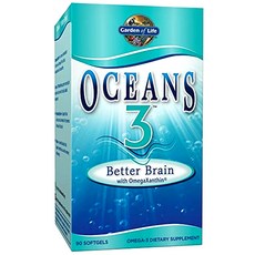 Garden of Life Omega-3保健膠囊, 1盒, 90顆