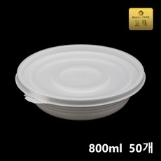 버디팩 200파이 냉면 / 칼국수 용기 800ml 백색, 1개, 50세트
