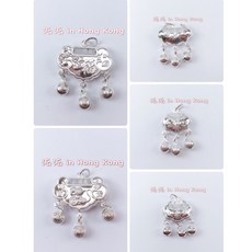 香港正生純銀 聰明伶俐長命富貴如意寶寶吊墜鎖鍊 彌月禮 純銀寶寶飾品