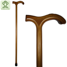 [GMD]어르신용 고급 원목 나무 지팡이 남성용 여성용, 1개, 라이트 브라운 계지목