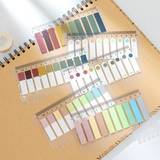 일상채움 8공 홀 책갈피 인덱스 스티커 6종, 1200매