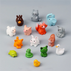 귀여운 아기 동물 피겨 미조경 화분 장식 피겨15종 세트, 1세트 15종