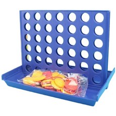 四子棋 益智玩具 親子互動桌遊, 藍色, 1個