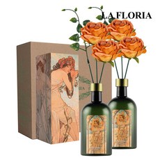 라플로리아 꽃 디퓨저, 2개, 500ml, S5.장미뿜뿜향/B13.장미(소)-L12/오렌지