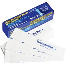 LA MIERE 종이 뒷면이 있는 100P 구강 내 카메라 칼집 치과 내시경 커버 커버 개별 팩(Tidi와 비교) 코닥 1500 이상용 100개/박스