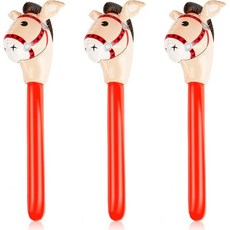 테마 파티 장식용 풍선 스틱 말 풍선 말머리 스틱 3개 37인치, little
