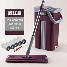 平板拖把組，免手洗，乾濕兩用，刮水設計，適用多種地板材質, 1套