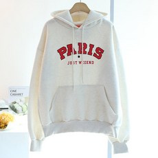 에스제이룩 여성용 기모리스박스 오버핏 데일리 후드티셔츠