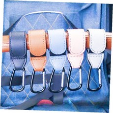 유모차 가방 고리 걸이 스트랩 홀더 카라비너 고정 클립 외출 쇼핑 휴대 수납, 1개, 갈색