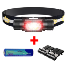 60g 안전모 헤드랜턴 울트라코어 RJ4000 적색등 방진 방수 조선소 낚시 헤드램프, RJ4000+3500배터리, 1개