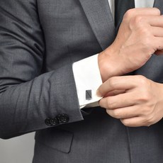 簡約長方形袖扣 襯衫配飾 NCD5