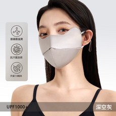 19姆米額頭固定真絲防曬面罩全臉女士防紫外線遮陽臉基尼防曬面罩