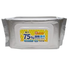 南六 75% 酒精濕巾 60抽, 1個, 60張