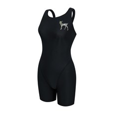 아레나 수영복 디어베어 선수 3부 반신 BLK