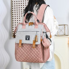 스마일유 필수템 올인원 아기 기저귀가방 백팩 보냉 보온, 기저귀백, 인디핑크