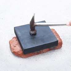 검은 산업 고무 블록 탄성 미끄럼 방지 댐핑 가스켓 충격 패드 내마모성 두께 3-100mm, 08 50x100x15mm, 01 1Pc