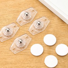 접착식바퀴 가구 이동 볼캐스터 화분 수납함 부착 1구 4P, 1개, 접착식이동바퀴 1구 블랙