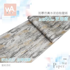 Wall Art 加厚仿清水模壁貼 60cm寬 藝術漆紋 自黏防水牆紙