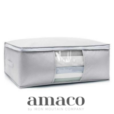 아마코 깔끔하게 정리되는 패브릭 이불 정리 보관 박스, 4개, 그레이