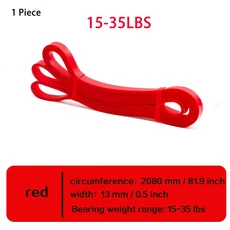 피트니스 고무 저항 밴드 헤비 듀티 풀 요가 운동 근력 훈련 탄성 루프 확장기 장비, 2. Red-1pcs, 1개
