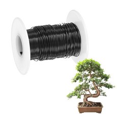 M 미터XITY 1팩 분재 훈련 와이어 2.5mm x 33피트 / 10m 아노다이징 알루미늄 나무 세밀한 트렁크 정원 가꾸기 지점 DIY 공예 [구리], 1mm x 49ft/15m, Black, 1