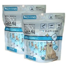 젠틀프라이스 고양이 냥스틱 짜먹는 간식 30p, 420g, 2개, 혼합맛(닭고기/오징어)