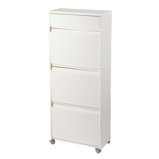 수납하마 폭좁은 틈새수납장 이동식 슬림장 다용도 수납장, 화이트(장), 1개
